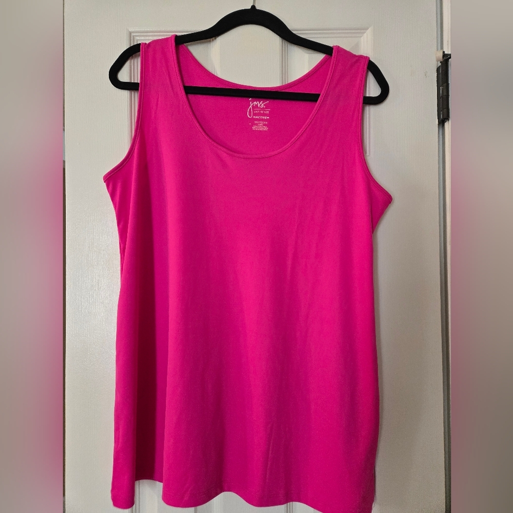 Just My Size Fuchsia Tank Top (16W)